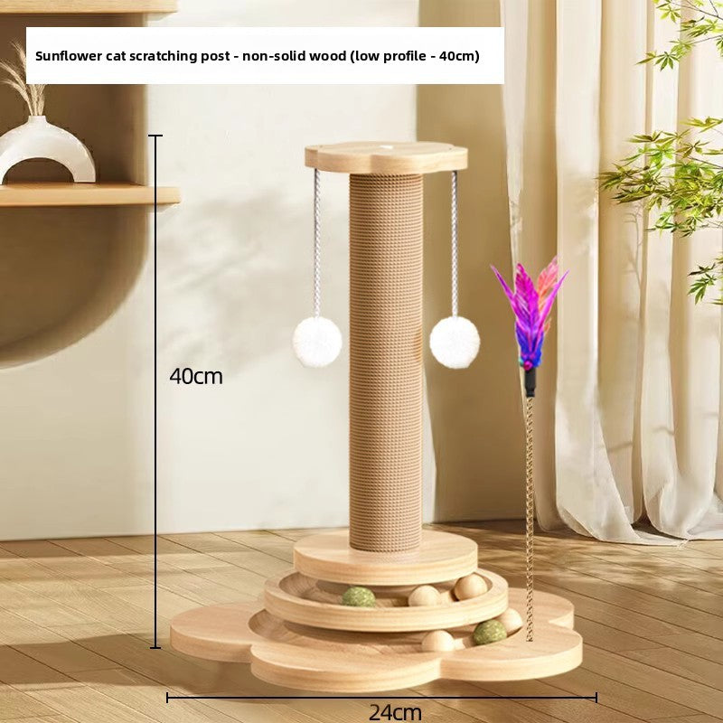 WearResistant Sisal Cat Scratching Post Board Toy for Vertical Climbing Boredom Relief