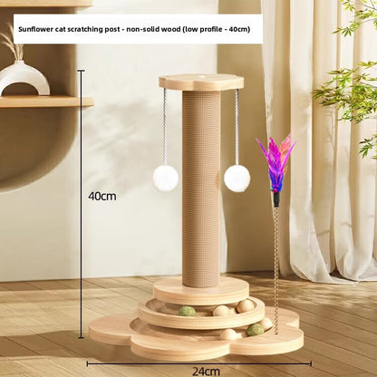 WearResistant Sisal Cat Scratching Post Board Toy for Vertical Climbing Boredom Relief