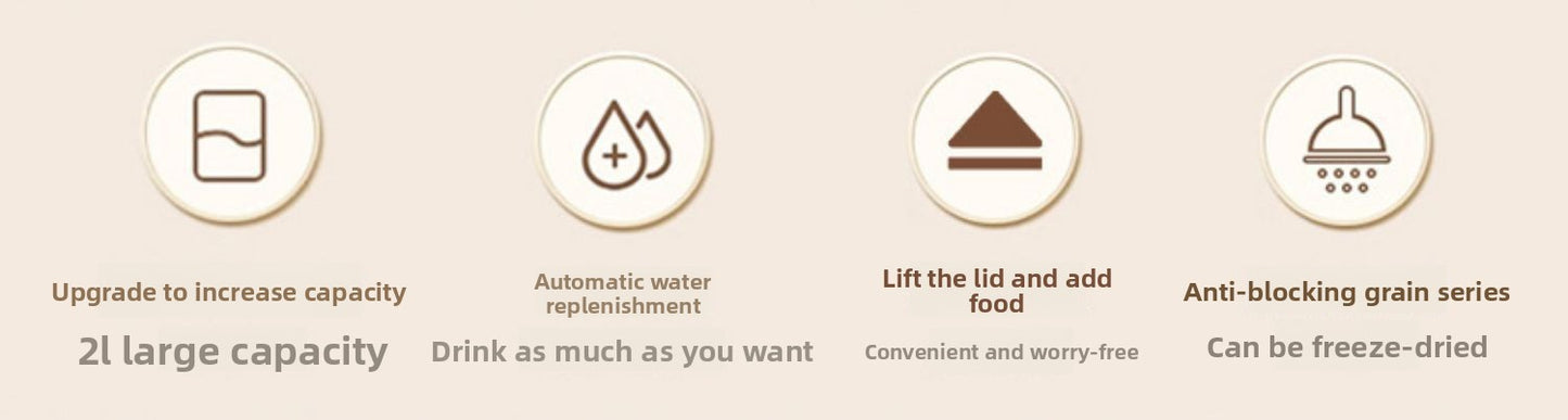 Fully Automatic Cat Drinking Device Combined with Food Feeder for Pets Cats Dogs