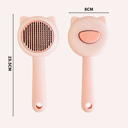 One-Click Hair Removal Comb for Cats Dogs Knot-Free Massage Tool