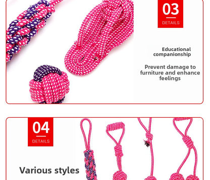 Dog Toys New Pet Cotton Rope Combination Set for Teeth Grinding