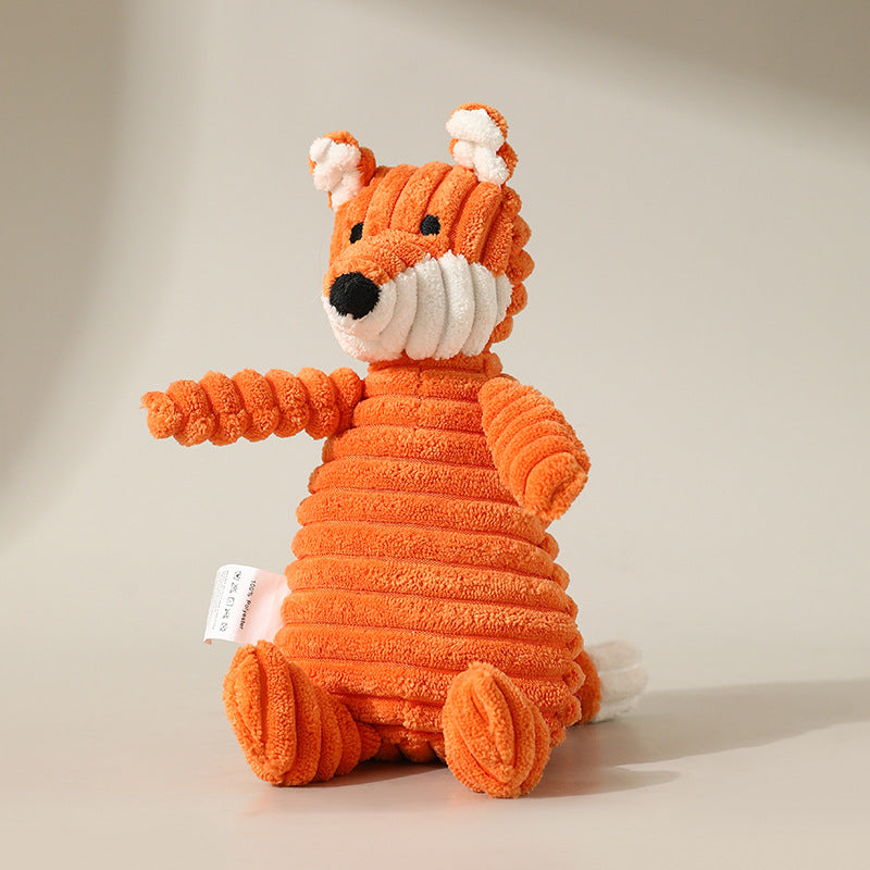 Plush Dog Toy with Sound for Chewing and Grinding Teeth