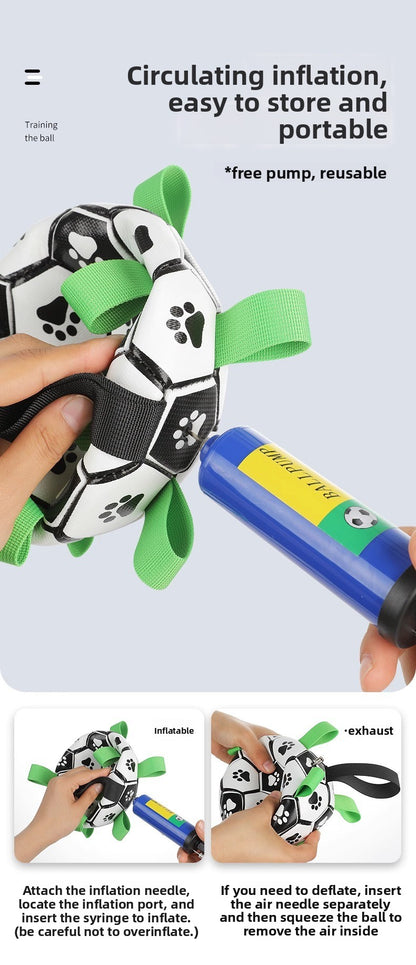 Durable Puppy Chew Football Interactive Toy for Small Large Corgi Dogs