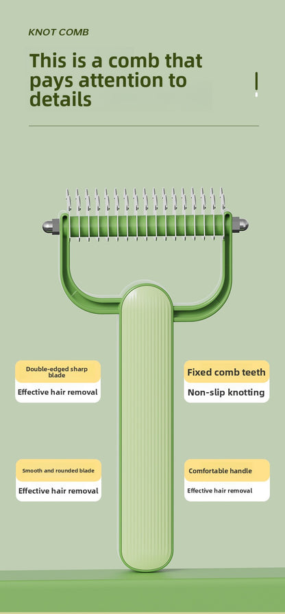 New Double-Sided Thinning Pet Knot-Opening Comb for Dog Cat Wholesale