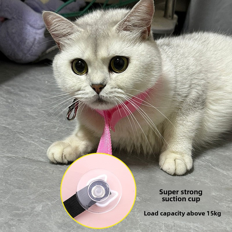 Professional Cat Bathing Restraint System Adjustable Grooming Strap with Strong Suction Cups Anti Movement Safe Cleaning Tool for Cats and Small Dogs