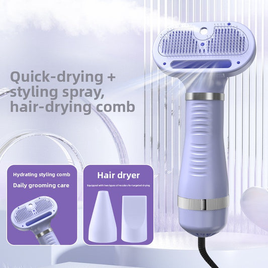 Quick-Dry Fluffy Pet Hair Dryer Spray Combo for Cats Dogs Grooming