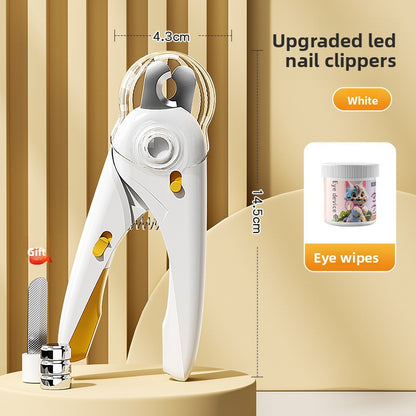 Beginner Friendly Cat Dog Nail Clipper with Light and Bloodline Indicator