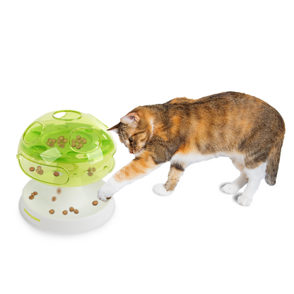 Pet Interactive Slow Feeder Mushroom Cat Food Leakage Educational Toy