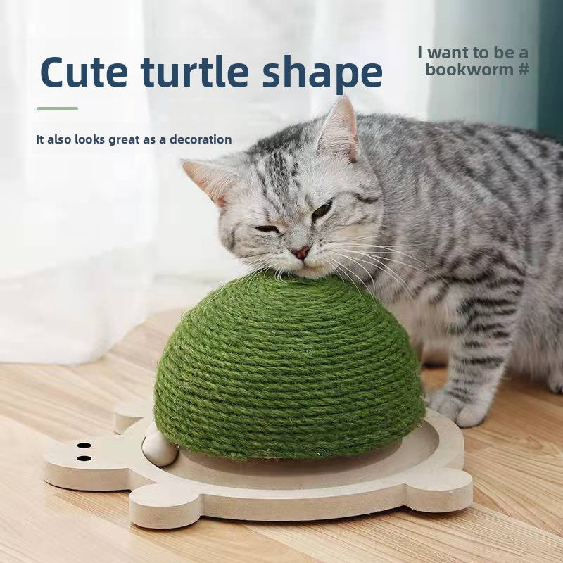 Heavy Duty Sisal Cat Scratching Board Turtle Shape Non Shedding Cat Claw Grinder Toy Durable Scratch Pad for Kittens and Cats Boredom Relief