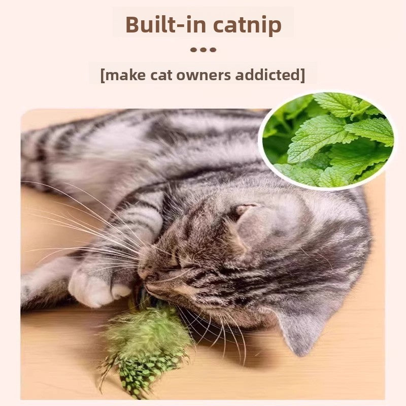 Simulation Bird Sound Cat Toy SelfEntertainment Teaser Wand for EnergyBurning Kitten