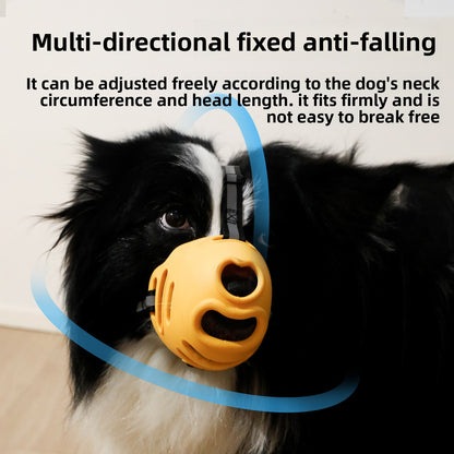 Dog Muzzle Anti Bite Anti Messy Eating Mask for Golden Samoyed All Sizes Pets