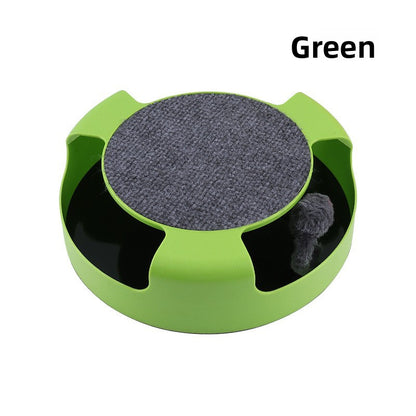 Cat Turntable Puzzle Play Plate Featuring Shadowless Mouse Toy