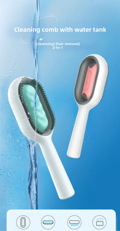 Reusable Pet Hair Removal Comb with No Wash Sticky Wipes Cat Dog Grooming Brush for Shedding Control and Furniture Carpet Clothes Fur Cleaning