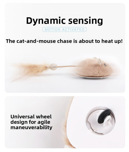 Smart Electric Mouse Cat Toy for Self Play USB Rechargeable