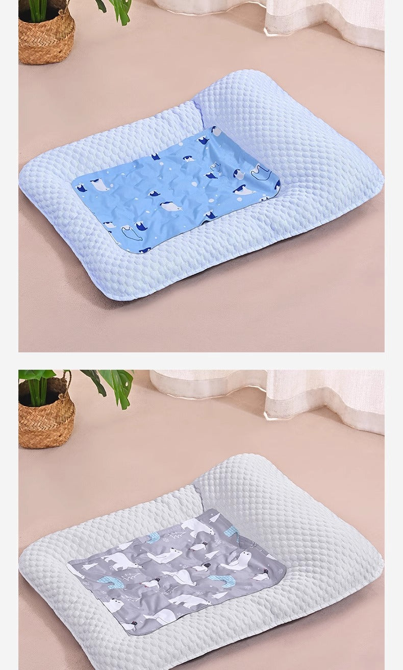 Dog Cat Ice Silk Summer Cooling Sleeping Mat for Pets Comfort