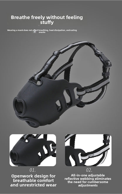 Dog Muzzle Anti Bite Anti Messy Eating Mask for Golden Samoyed All Sizes Pets