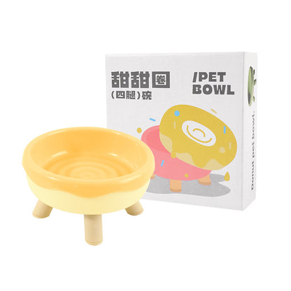 Pipitao 4-Legged Donut Cat Bowl Non-Slip Pet Food Dish Original Boxed Gift for Cats Kitten Feeding Bowl with Elevated Design
