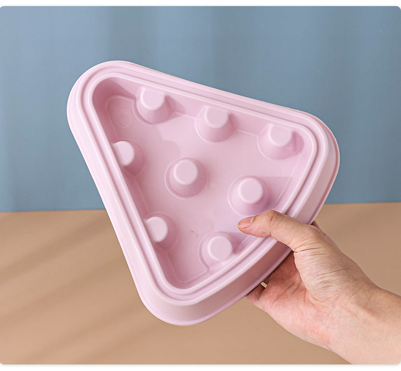 Interactive Puzzle Feeder Bowl Large Size Slow Feed Dog Bowl Anti Gulping Choking Cartoon Pizza Design Fun Pet Supplies for Dogs Cats