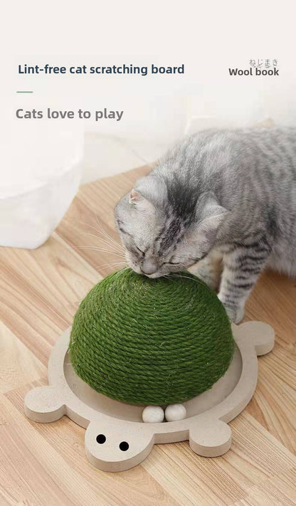 Heavy Duty Sisal Cat Scratching Board Turtle Shape Non Shedding Cat Claw Grinder Toy Durable Scratch Pad for Kittens and Cats Boredom Relief