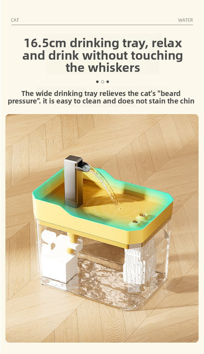 Automatic Cat Water Fountain 2L Large Capacity Smart Pet Water Dispenser with Filter for Fresh Circulating Water and Quiet Pump
