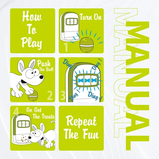 Educational Dog Toy Rolling Tennis Snack Dispenser with 4-Color Recording Feature