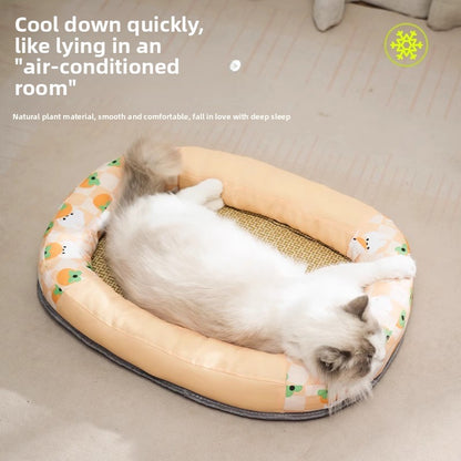 Summer Special Pet Cooling Pad Oval Track Thick Dog Bed Pet Essentials
