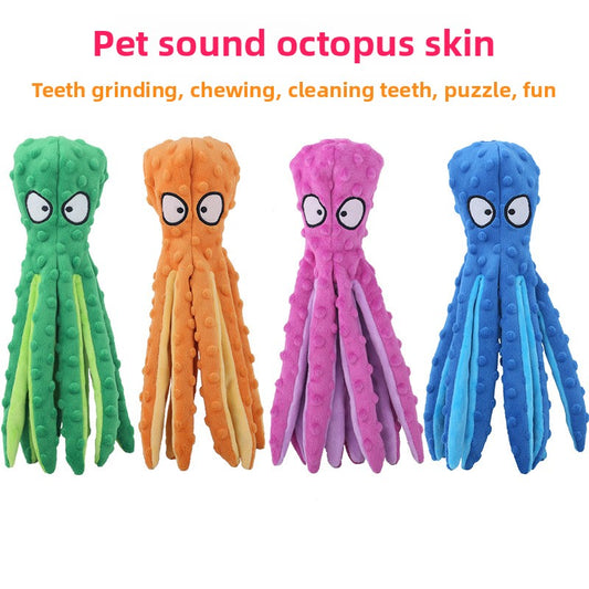 Soft Octopus Plush Toy for Dogs and Cats Durable Chew Resistant Pet Toy with Squeaker Interactive Playtime Fun for Puppies and Kittens