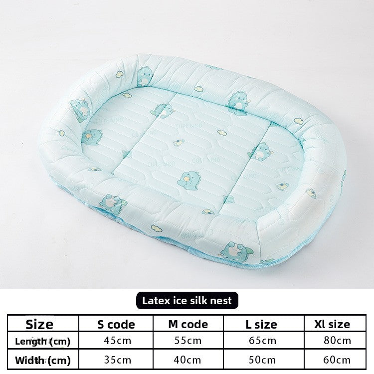 Ice Silk Dog Sleeping Mat Summer Cooling Pet Bed Cat Washable Ice Mat