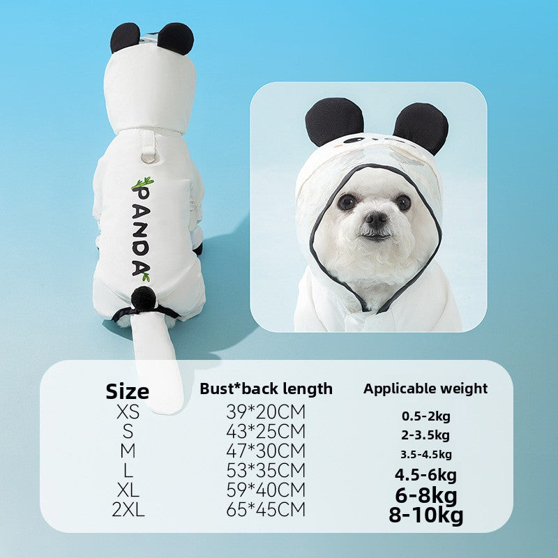 Waterproof Pet Raincoat Full Coverage Four Legged Design for Small and Medium Dogs Summer Outdoor Adventure Cartoon Teddy Dog Clothes
