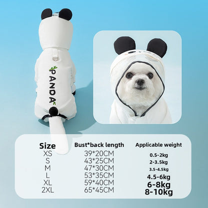 Waterproof Pet Raincoat Full Coverage Four Legged Design for Small and Medium Dogs Summer Outdoor Adventure Cartoon Teddy Dog Clothes