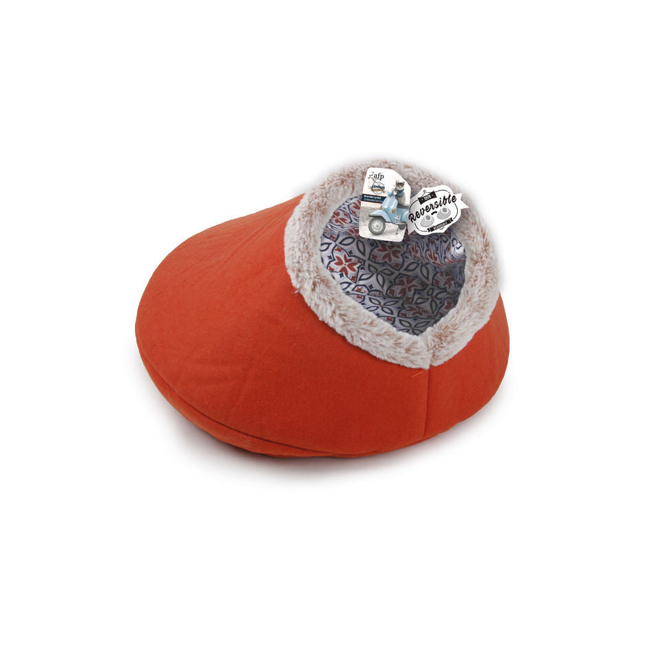 Winter Warm Semi Enclosed Round Pet House Bed for Cats Dogs Mat