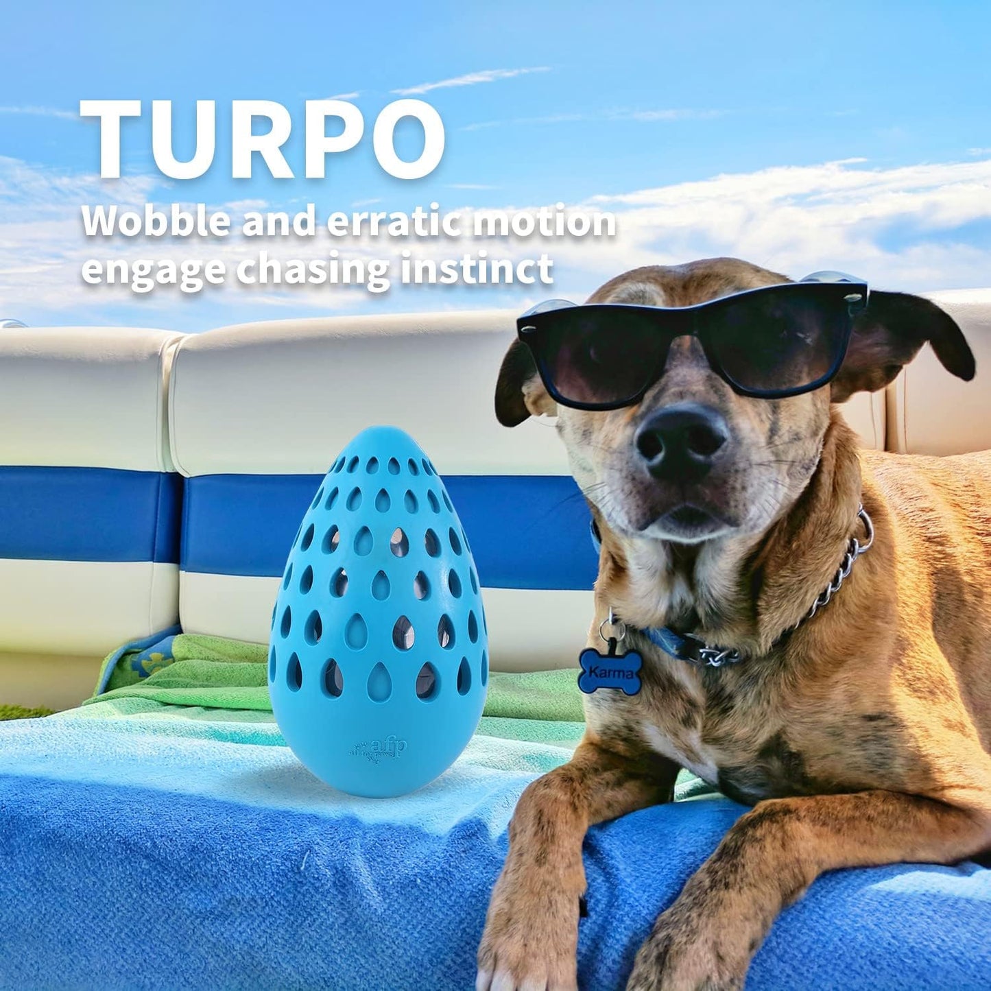 Hollow Multi-Hole Rubber Elastic Dog Bite Ball with Built-in Crinkle Paper