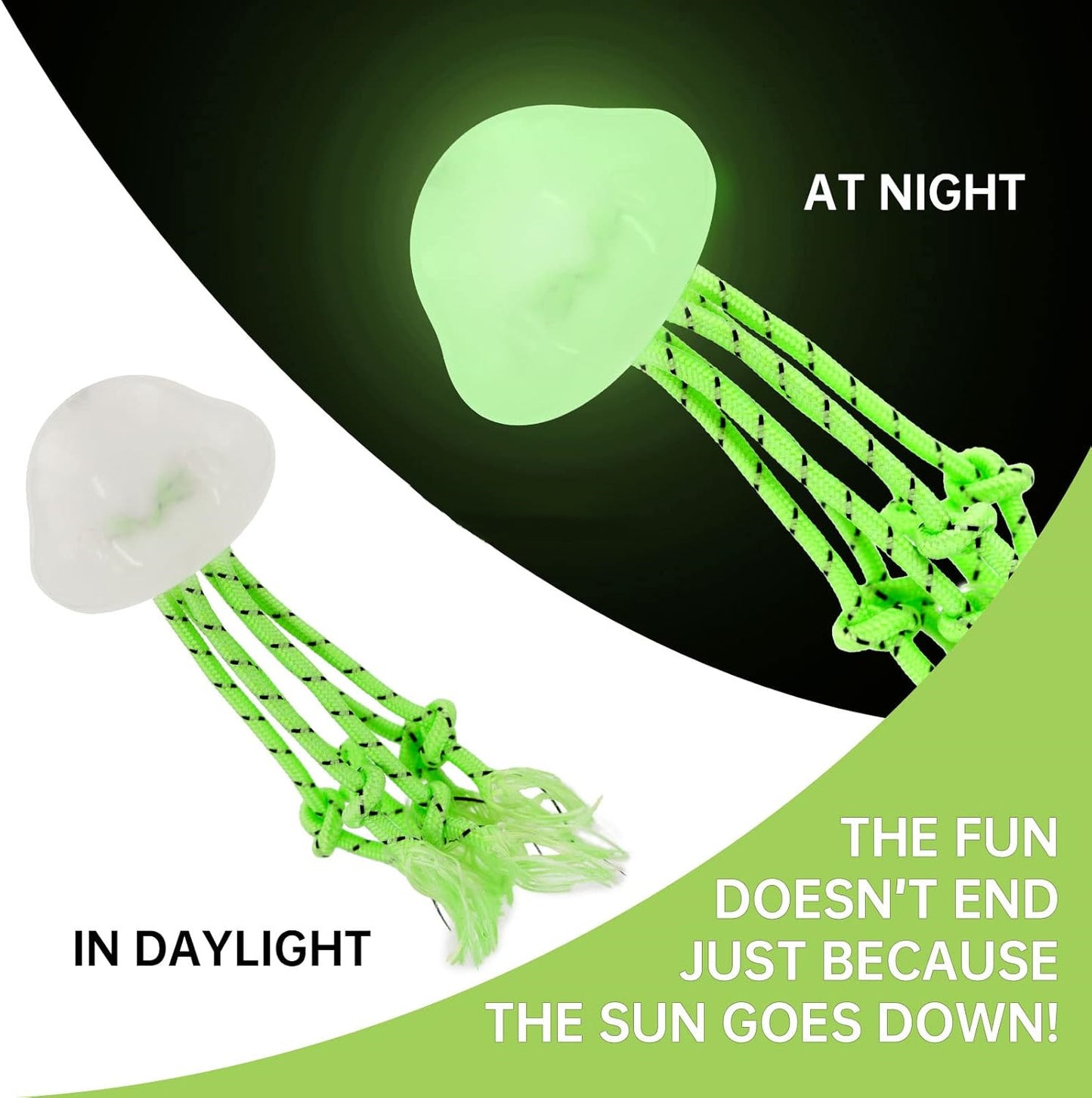 Dog Teeth Cleaning Night Glow Jellyfish TPR Drag Toy