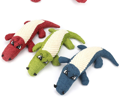 Pet Supplies Dog Plush Toy Durable Pet Toy Realistic Crocodile Sound Dog Toy