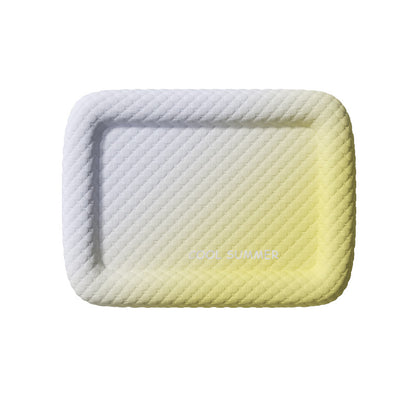 Ice Silk Cooling Pet Bed for Dogs and Cats Summer Cooling Mat with Ice Gel Pad Elevated Dog Bed for Hot Weather Pet Supplies