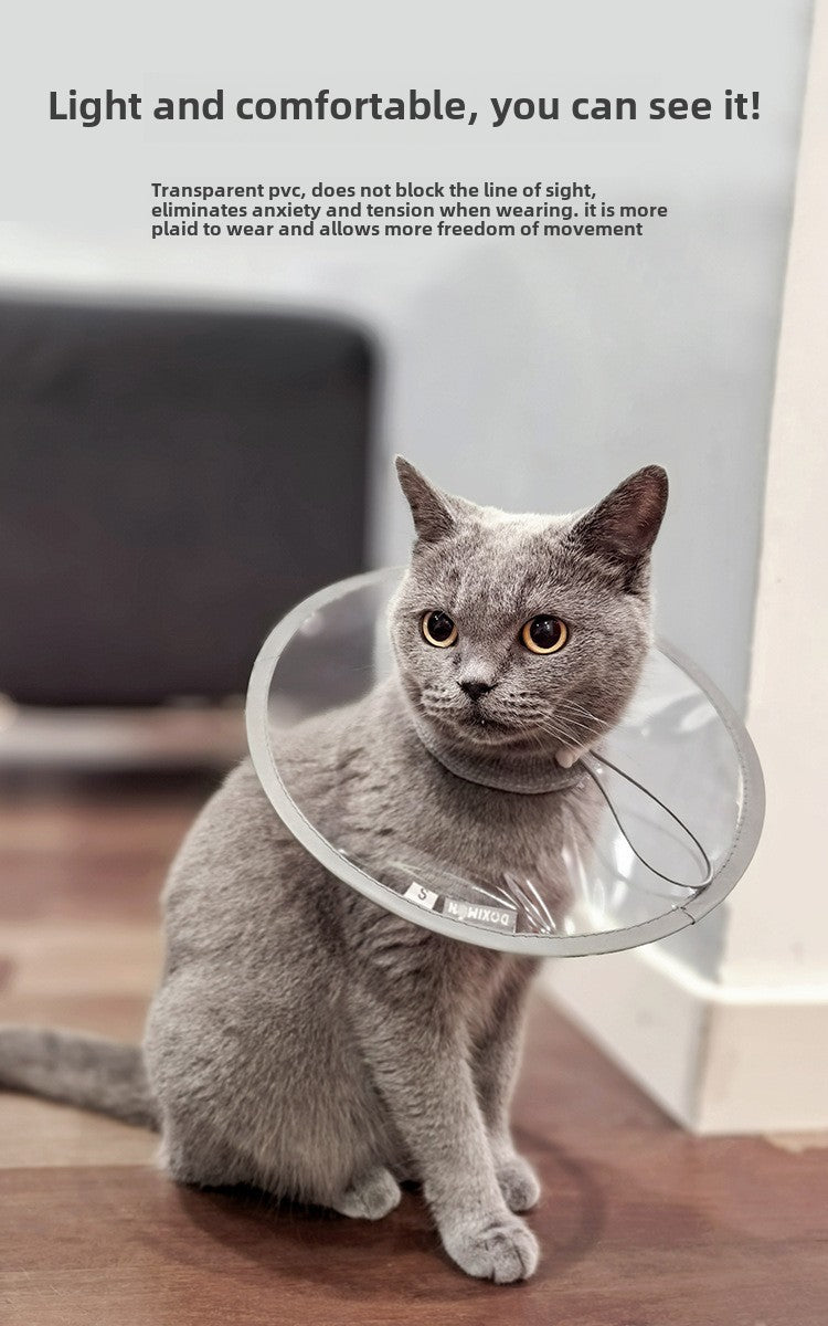 Transparent Waterproof Pet Elizabeth Circle for Cats and Dogs