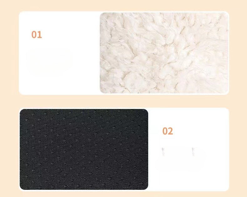 Pet Cat Nest Enclosed Sleeping Nest Dog Nest Winter Warm Mongolian Yurt Plush Animal Style Cute Adorable Pet Fleece Nest