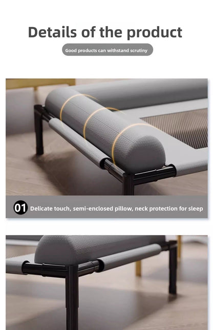 All Season Pet Camping Bed for Dogs and Cats Breathable Summer Cool Moisture Proof Detachable Washable Off Ground Small Med