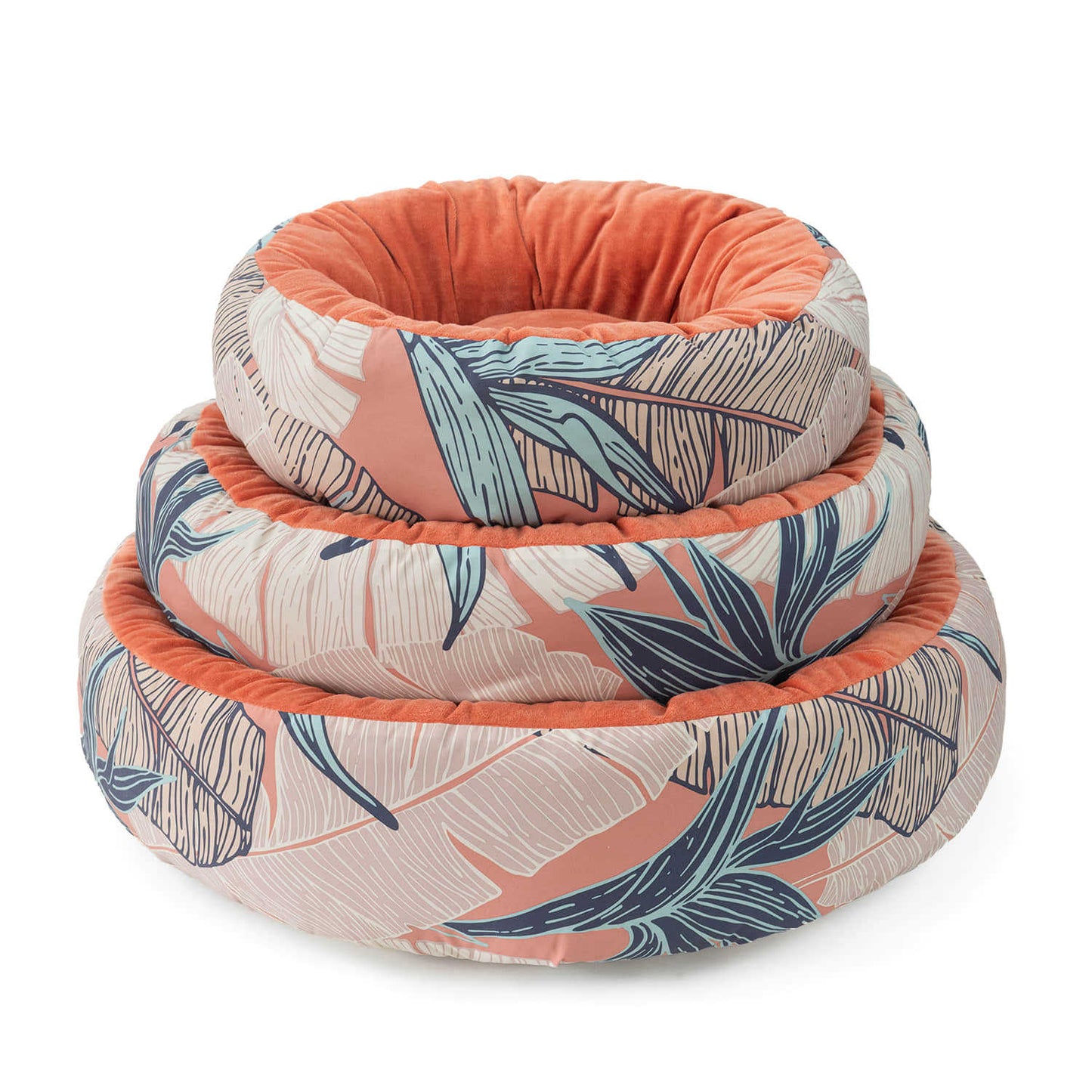 All Year Round Plush Round Leaf Pet Bed For Dogs And Cats Washable