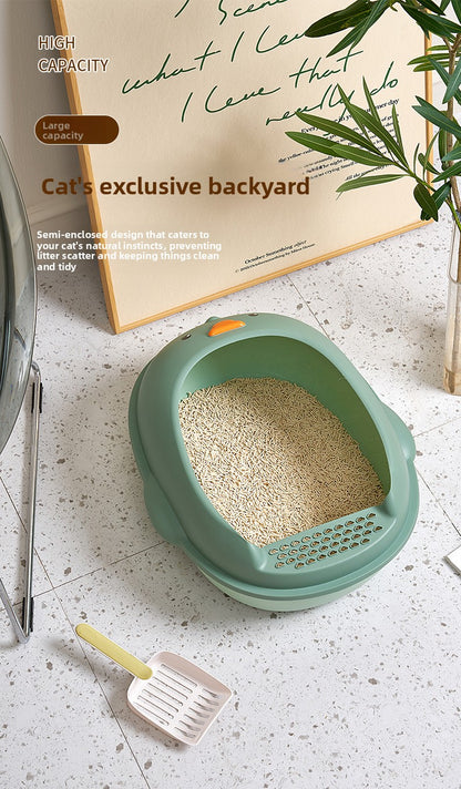 New Cat Supplies Extra Large SemiEnclosed Duckling Themed Cat Toilet