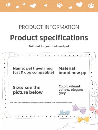 Dog Travel Water Cup Portable Outdoor Drinking Supplies for Pets