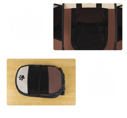 Octagonal Pet Playpen Pet Tent Oxford Cloth Scratch-Resistant Foldable Dog Cage Dog Cat Delivery Room Dog House Cat House