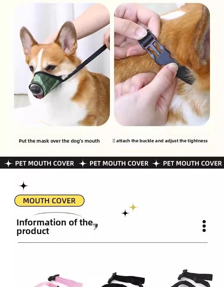 Effective Anti Bite Barking Dog Muzzle Fits Small Medium Large Dogs Teddy Golden Retriever