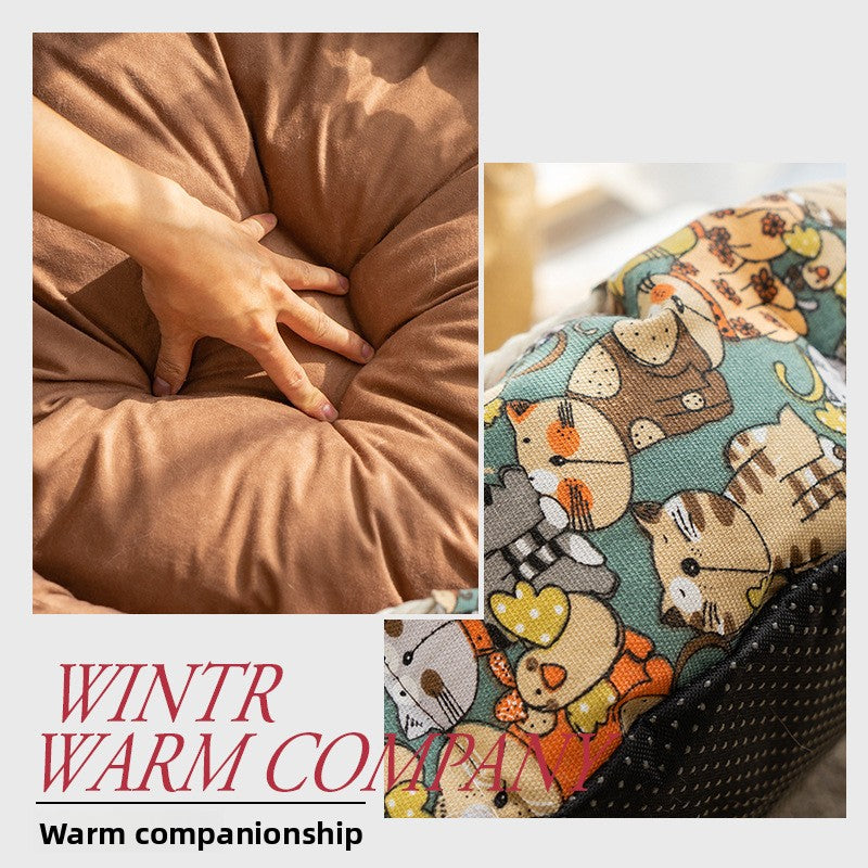 Universal Detachable Washable Pet Bed for Dogs Cats Large Medium Small Summer Cooling Mat