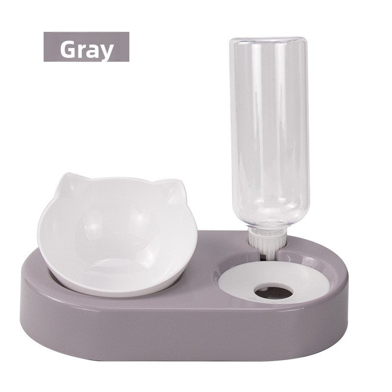 Slanted Neck Protection Automatic Water Refill Pet Bowl for Cats