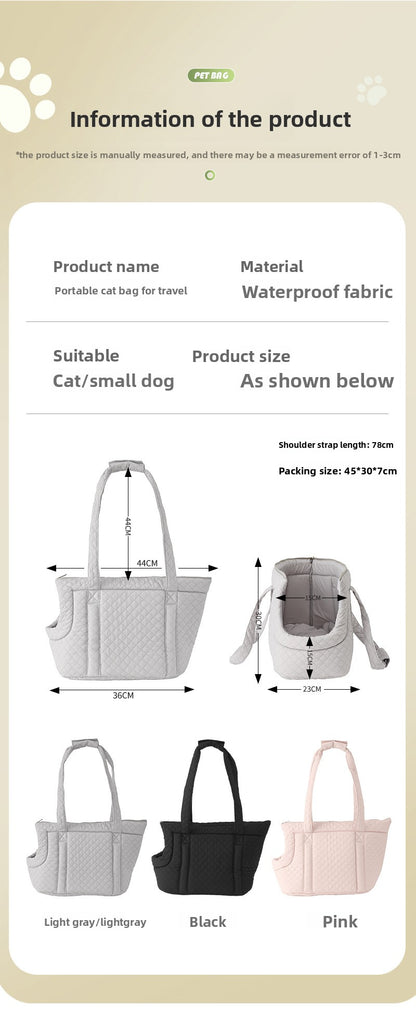 Cute Cat Carrier Backpack for Travel Large Capacity Breathable Pet Handbag Portable Dog Shoulder Bag Outgoing Puppy Crossbody Carrier