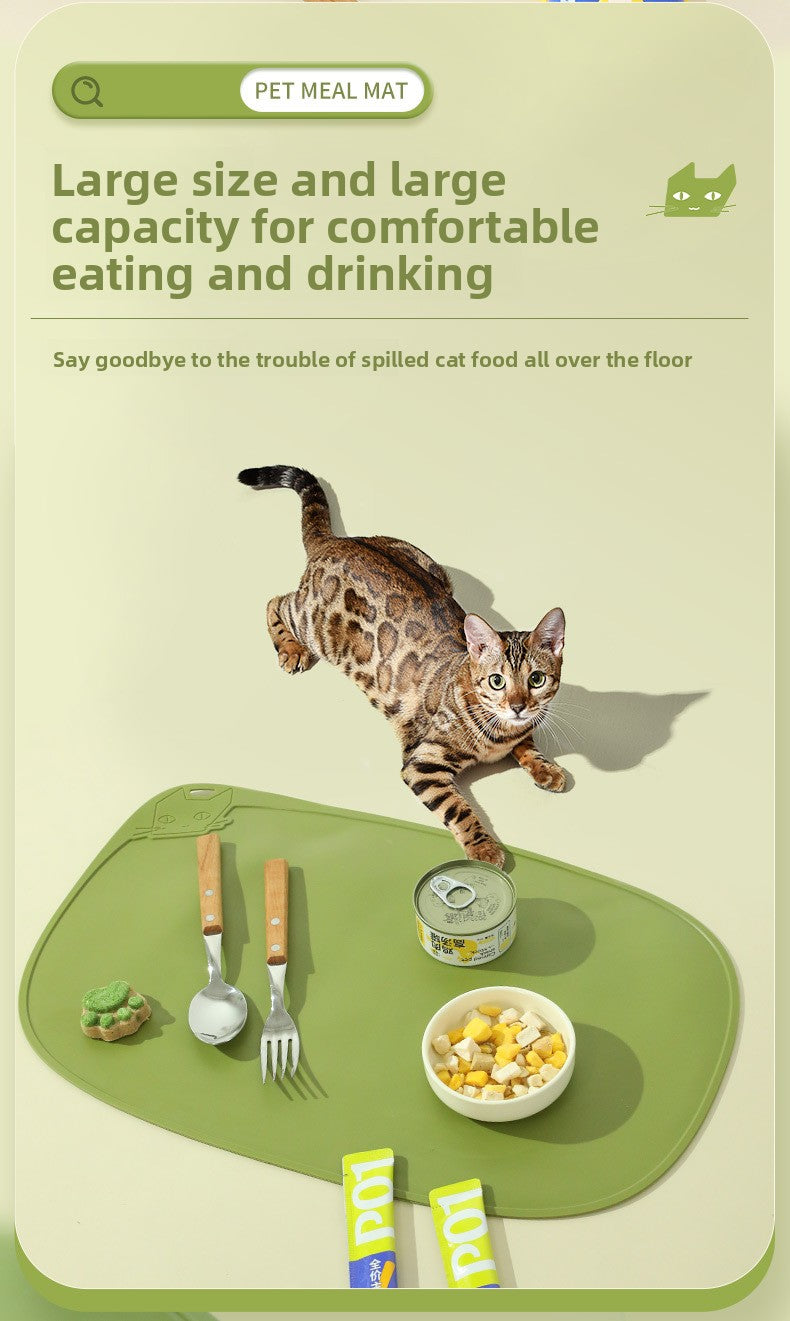 Cat Bowl Waterproof Non-Slip Mat for Pet Supplies