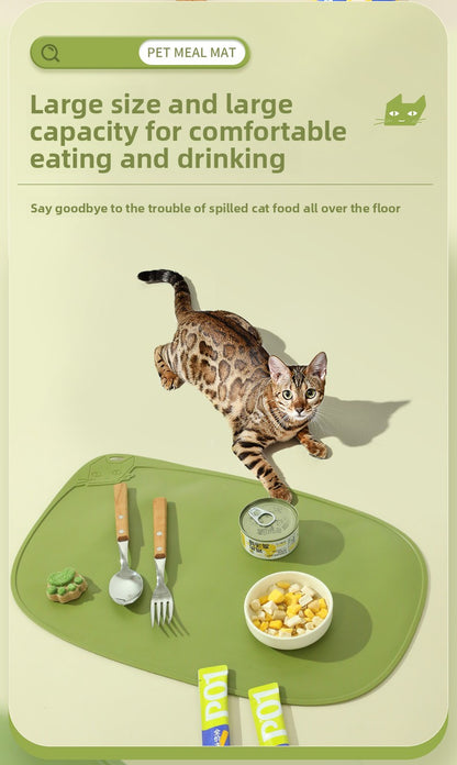 Cat Bowl Waterproof Non-Slip Mat for Pet Supplies