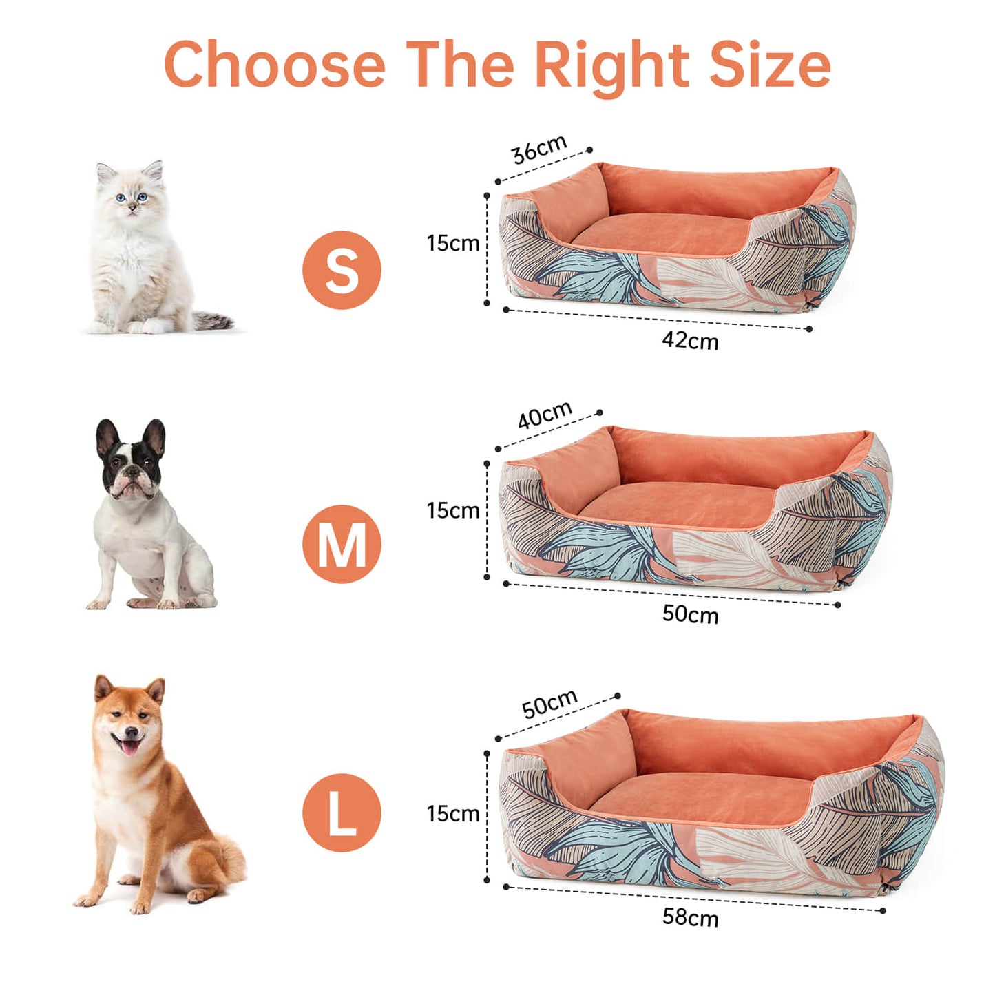 All-Season Soft Machine Washable Pet Bed for Cats Dogs Large Medium Small Non-Slip