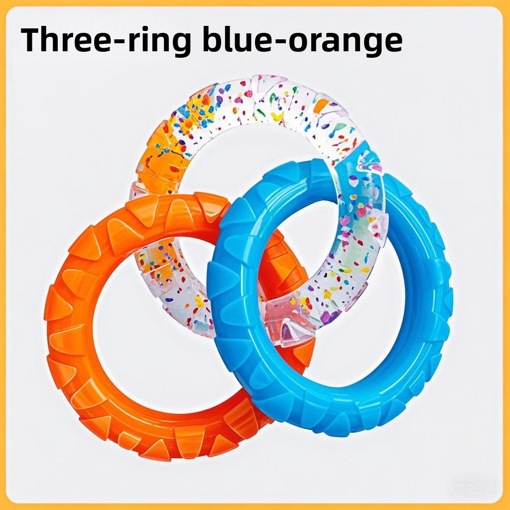 Pet Toy Dog HighValue Durable Chew ThreeLink Interactive Pull Ring